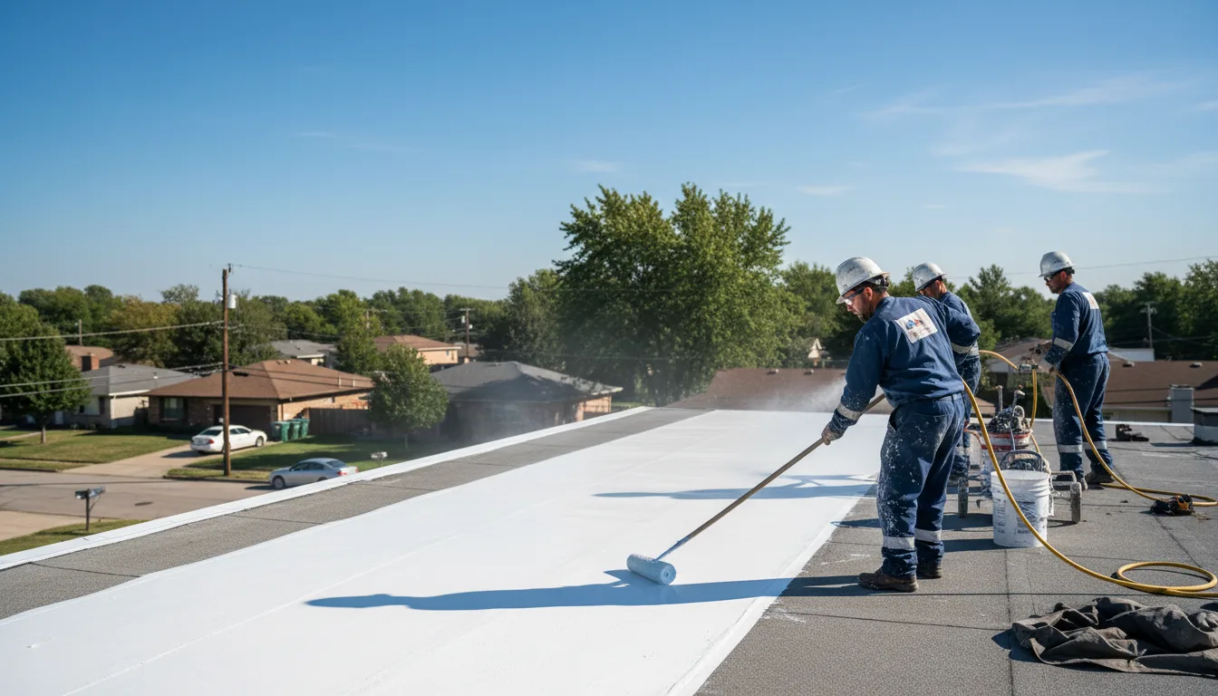 Commercial roof coating in Wayne City, IL near me